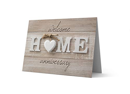 Note Card Cafe All Occasion Greeting Card Set with Envelopes | 36 Pack | Welcome Home Anniversary Design | Blank Inside, Glossy Finish | For Greeting Cards, Housewarming, New Home, Thank You, Realtor