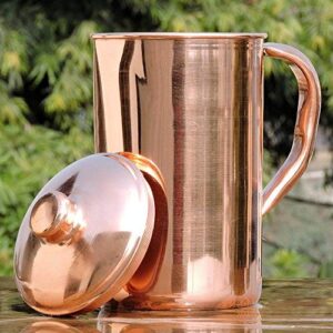 HealthGoodsIn - Pure Copper (99.74%) Water Jug | Copper Pitcher for Ayurveda Health Benefits (50.7 US Fluid Ounce)