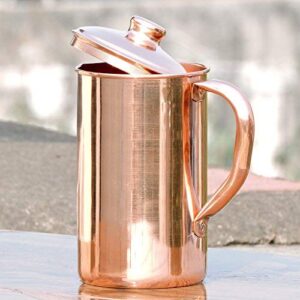 HealthGoodsIn - Pure Copper (99.74%) Water Jug | Copper Pitcher for Ayurveda Health Benefits (50.7 US Fluid Ounce)