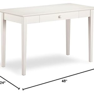 Atlantic Furniture AH12102 Shaker Desk with Drawer, White,H-79282