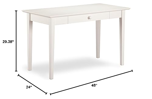 Atlantic Furniture AH12102 Shaker Desk with Drawer, White,H-79282