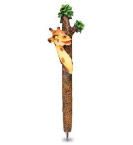 puzzled cute giraffe planet pens resin ballpoint writing pen - zoo animals/animals collection - 6 inch - affordable gift for kids and adults - item #3692