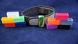 bitbelt 12 pack (one of every color, 3 that glow in the dark!) protect your fitbit charge, fitbit charge hr, garmin vivofit, or disney magicband with bitbelt. we invented the secondary safety clasp.