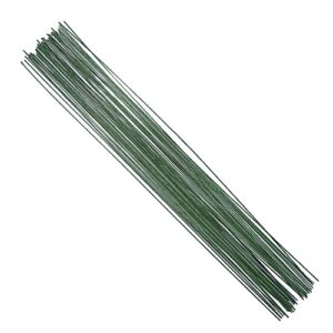 decora 18 gauge dark green floral paper wrapped wire 16 inch,50/package