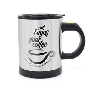AZFUNN Self Stirring Coffee Mug - Self Stirring, Electric Stainless Steel Automatic Self Mixing Cup and Mug- Cute & Funny, Best for Morning, Travelling, Home, Office, Men and Women