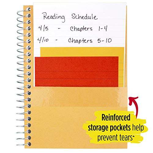 Mead Five Star Spiral Notebooks, 1 Subject, College Ruled Paper, 100 Sheets, 7 x 4-3/8", Personal Size, Colors Selected For You, 2 Pack (73707)