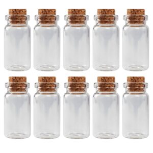 Super Z Outlet Mini Overall Decorative Bottles Cork Tops for Camping Project, Arts & Crafts, Jewelry, Stranded Island Message, Wedding Wish, Party Favors - 1 Milliliters - Glass