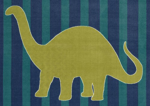 Mohawk Home Playroom Kids ,Friendly Dinosaur Blue (5' x 8')