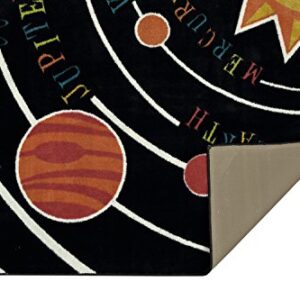 Mohawk Home Black Aurora Solar System Indoor Space Area Rug (5'x8')