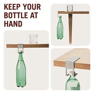 Monkey Business Discreet: Fun Bottle Hanger | Lever-Based Bottle Organizer That Goes on The Edge of a Table | Cute Kitchen Gadgets, Water Bottle Clip for More Space on The Desk | Office Accessories