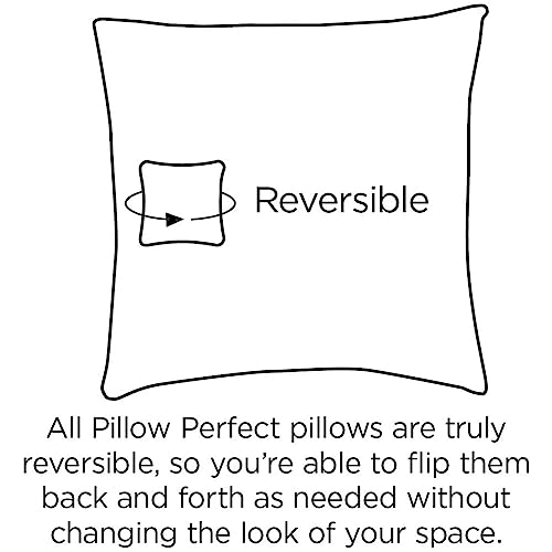 Pillow Perfect Rave Solid Indoor/Outdoor Lumbar Pillow Plush Fill, Weather and Fade Resistant, Lumbar - 11.5" x 18.5",, Orange, 2 Count