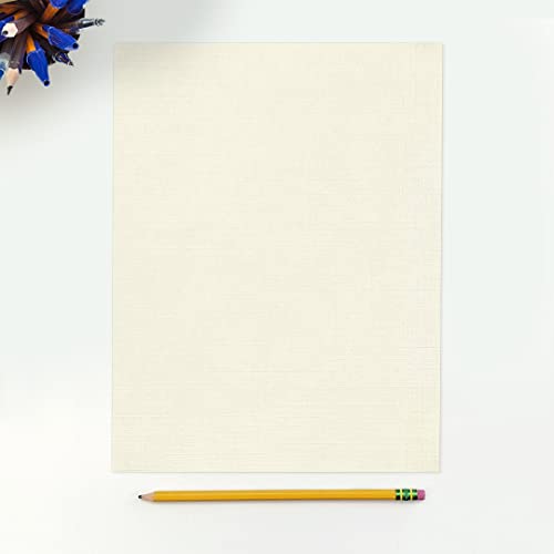 LUXPaper 8.5" x 11" Cardstock | Letter Size | Natural Linen | 100lb. Cover (183lb. Text) | 50 Qty