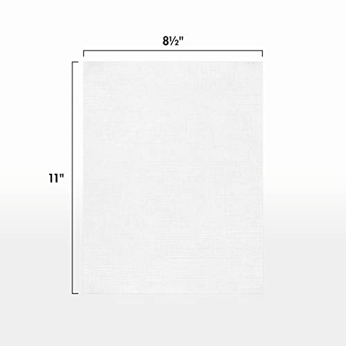 LUXPaper 8.5" x 11" Cardstock | Letter Size | White Linen | 100lb. Cover (183lb. Text) | 50 Qty