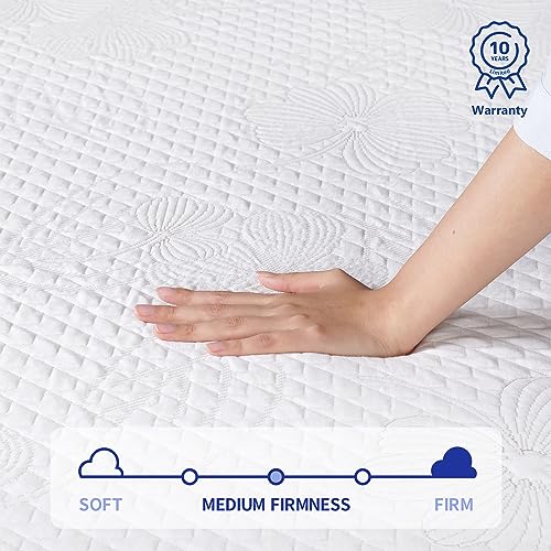 Olee Sleep 8 Inch Convolution Memory Foam Mattress, Twin, White