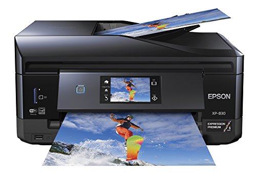 Epson XP-830 Wireless Color Photo Printer with Scanner, Copier & Fax, Amazon Dash Replenishment Ready, C11CE78201, 1