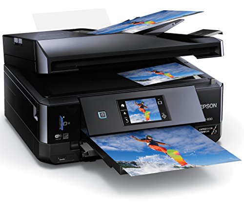 Epson XP-830 Wireless Color Photo Printer with Scanner, Copier & Fax, Amazon Dash Replenishment Ready, C11CE78201, 1