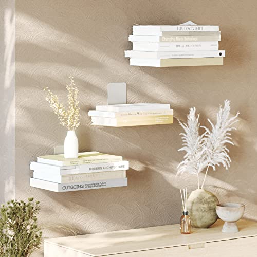 Umbra 330639-560 Conceal Floating Bookshelf, Set of 3, Small, Silver