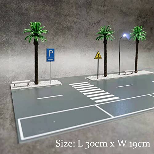 Diorama 1/64 Car Garage Model LED Lighting Car Parking Lot City Road Display Scene Model Toy