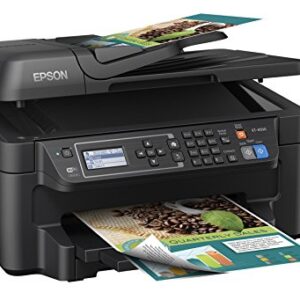 Epson WorkForce ET-4550 EcoTank Wireless Color All-in-One Supertank Printer with Scanner, Copier, Fax, Ethernet, Wi-Fi, Wi-Fi Direct, Tablet and Smartphone (iPad, iPhone, Android) Printing, Easily Refillable Ink Tanks