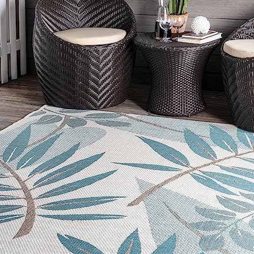 nuLOOM Outdoor Trudy Area Rug, 5x8, Turquoise