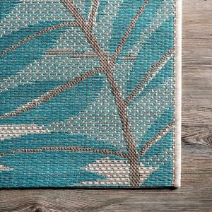 nuLOOM Outdoor Trudy Area Rug, 5x8, Turquoise