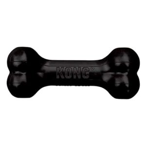 KONG Extreme Goodie Bone - Dental Dog Toy for Teeth & Gum Health - Enrichment Dog Chew Toy for Aggressive Chewers - Rubber Dog Bone for Power Chewers - Dispensing Dog Treat Toy - Black - Large Dogs