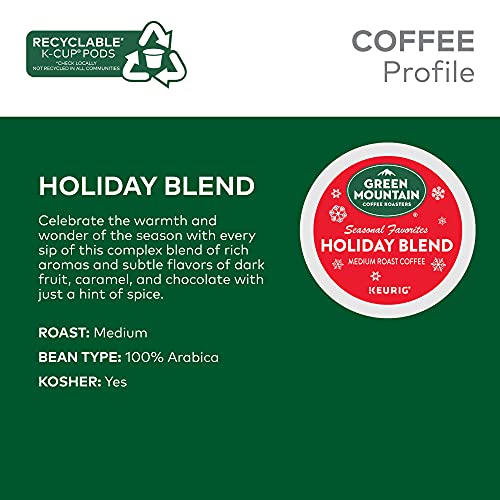 Green Mountain Coffee Roasters K-Cups, Holiday Blend, 12 Count