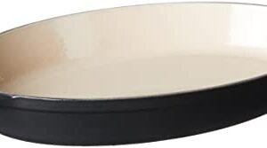 Le Creuset Enamel Cast Iron Signature Oval Baker, 3 quart, Black