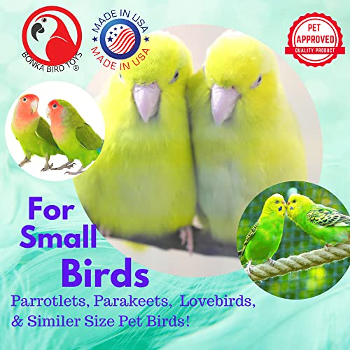 Bonka Bird Toys 1356 Star Sneaker Rubber Chew Wood Cotton Parrot Quaker Parrotlet Budgie Cockatiel