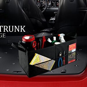 Handy Laundry Fold Away Car Trunk Organizer, Black, 22" x 10" x 11", Non-slip Fastener secures to your trunk and prevents sliding, Prevent items from rolling around or shifting in your trunk