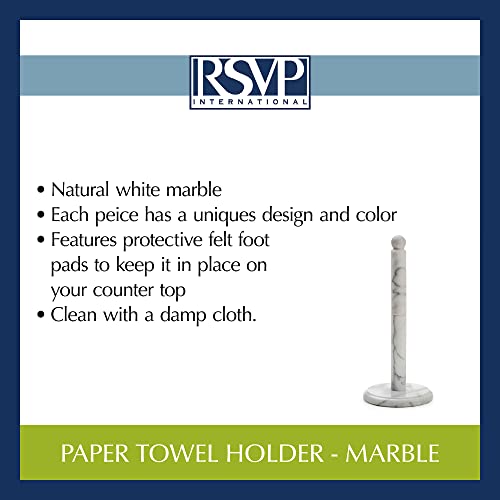 RSVP International Kitchen Collection Countertop Paper Towel Holder, Marble 5.13 x 12.75