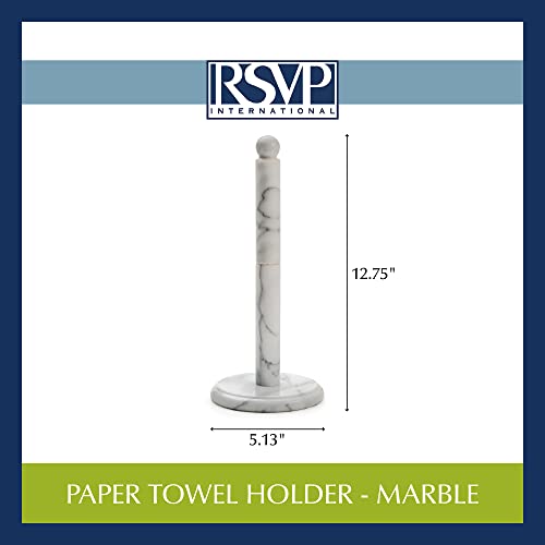 RSVP International Kitchen Collection Countertop Paper Towel Holder, Marble 5.13 x 12.75