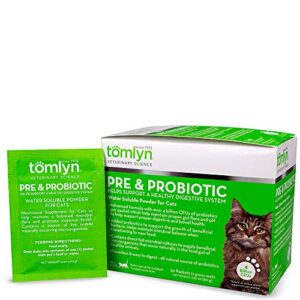 tomlyn pre & probiotic powder for cats, 30ct