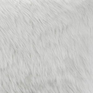 SARO LIFESTYLE Juneau Collection Faux Fur Down Filled Pillow, 20", White