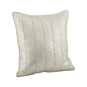 saro lifestyle 6000 calista pillows, 20", silver