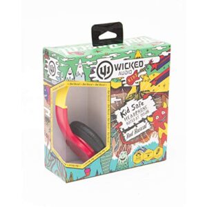 Wicked Audio Rad Rascal Kids Headphones with Safety Volume, (Ketchup/Mustard)