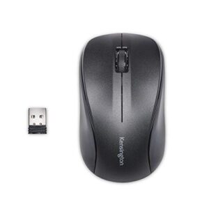 kensington silent mouse-for-life wireless usb mouse - black (k72392us),1.5" x 2.4" x 4.3"