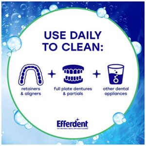 Efferdent Retainer Cleaning Tablets, Denture Cleaning Tablets for Dental Appliances, Minty Fresh & Clean, 44 Count