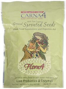 carna4 ground sprouted seeds raw food topper flora4, 18oz