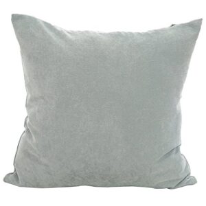 deconovo throw decorative hand made corduroy pillow case cushion cover with invisible zipper, 18x18 inch, silver gray