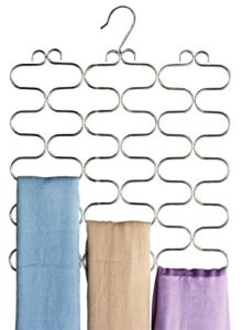 decobros supreme 23 loop scarf/belt/tie organizer hanger holder, chrome