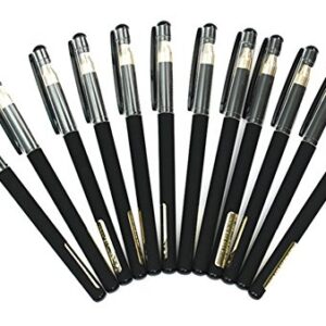 M&G Gel Grip Stick Fine Point Gel Pens, 0.5mm,12 Black Ink Pen