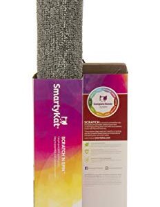 SmartyKat Scratch 'N Spin Carpet Cat Scratching Post with Spinning Wand Toys - Gray, One Size