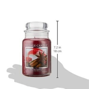 Village Candle Red Hot Cinnamon Large Glass Apothecary Jar Scented Candle, 21.25 oz, 21 Ounce