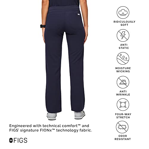 FIGS Livingston Basic Scrub Pants for Women – Navy Blue, L