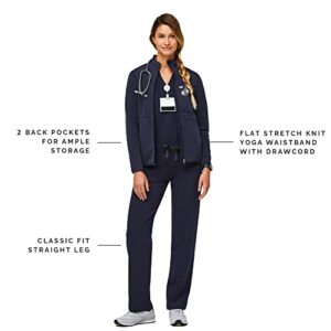 FIGS Livingston Basic Scrub Pants for Women – Navy Blue, L