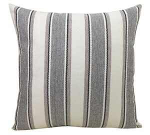 bluettek cool stripe pillow cases cotton linen square decorative throw cushion cover 18 inches by 18 inches (light gray)