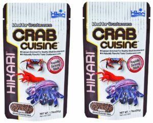 (2 pack) hikari crab cuisine rapidly sinking sticks for bottom feeders and crustaceans - 1.76 ounce each