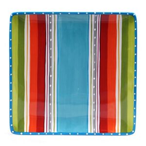certified international mariachi square platter, 12.5", multicolor