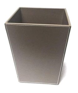 hospitality source brown leatherette waste bin for home or office